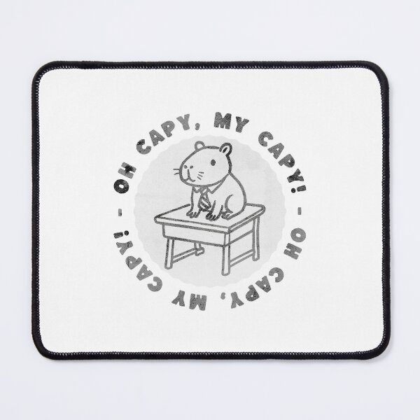Item preview, Oh Capy, My Capy! – Capybara School Desk Tribute designed and sold by Sunscape-Art.