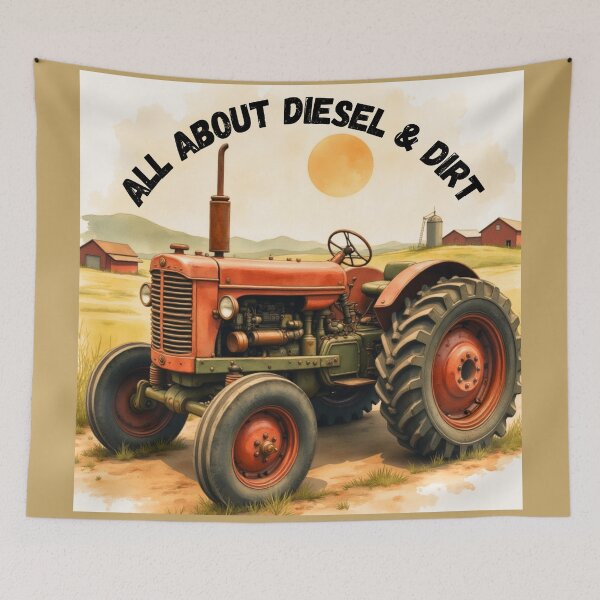 Item preview, All About Diesel & Dirt Tractor Landscape designed and sold by rustyroofco.