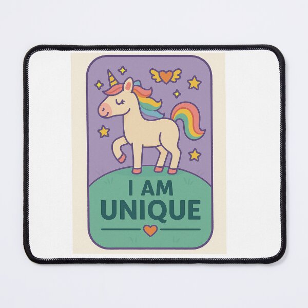 Item preview, Kids Positive Affirmation – "I Am Unique" Cute Unicorn | Zelune designed and sold by Zelune.