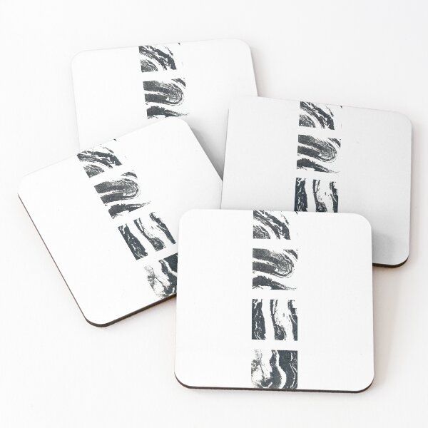 Item preview, Black and White Tree Root Textures – Four Abstract Squares designed and sold by Emily’s Textures.