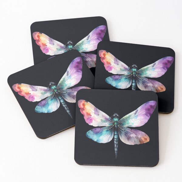 Item preview, Watercolor dragonfly bright colors designed and sold by LiskoDesign.