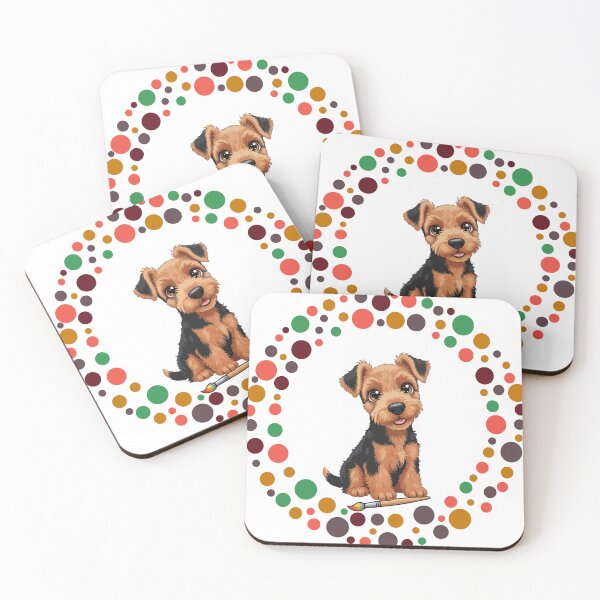 Artikelvorschau, Feiern Sie den Dot Day mit meinem Welsh Terrier | Bunte Hundekunst entworfen und verkauft von The Real Life Symphony.