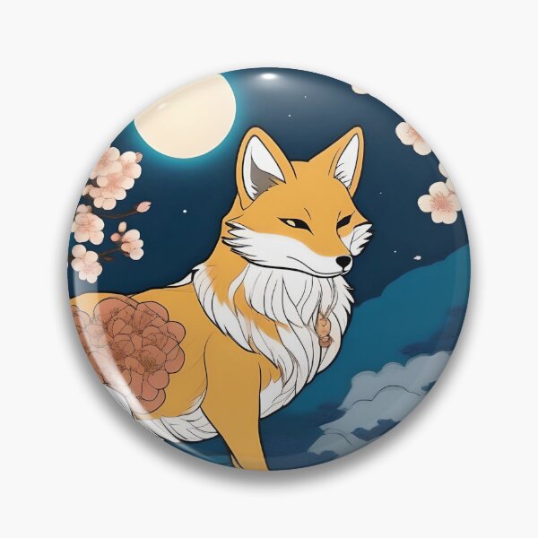 Item preview, Nine-Tailed Kitsune – Retro Japanese Woodblock Design designed and sold by Vandy Fullam.