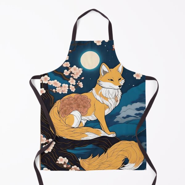 Item preview, Nine-Tailed Kitsune – Retro Japanese Woodblock Design designed and sold by Vandy Fullam.
