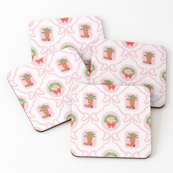 Item preview, Christmas Stamps with ribbon bow pattern designed and sold by salty arts design.