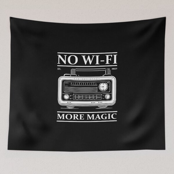 Item preview, Retro Radio Design – No Wifi, More Magic designed and sold by RetroMaritalArt.
