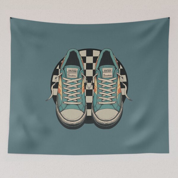 Item preview, Vintage Sneakers. Retro Kicks Nostalgia. designed and sold by AfricaSkyBlue.