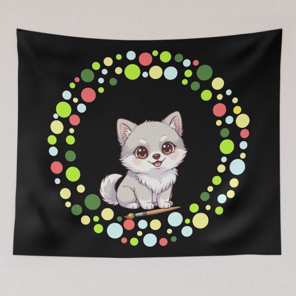 Item preview, Celebrate Dot Day with My Lapphund | Colorful Dog Art designed and sold by The Real Life Symphony.