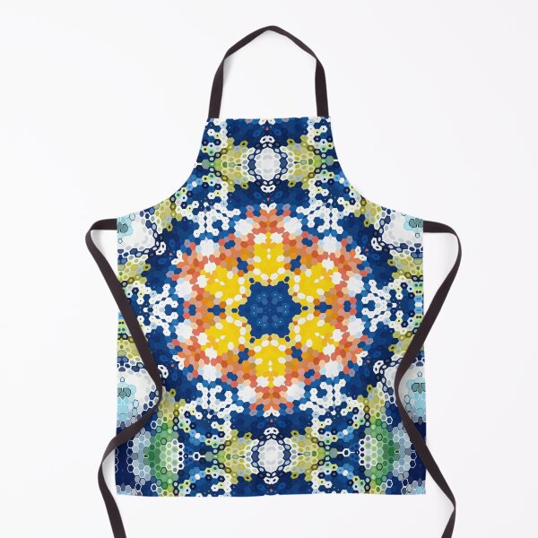 Item preview, Hex Mandala Blue Yellow Orange and Green designed and sold by WormholeOrbital.