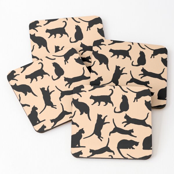 Item preview, Cute Black Cats Pattern designed and sold by HotHibiscus.