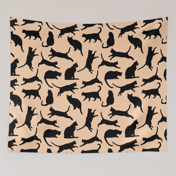 Item preview, Cute Black Cats Pattern designed and sold by HotHibiscus.