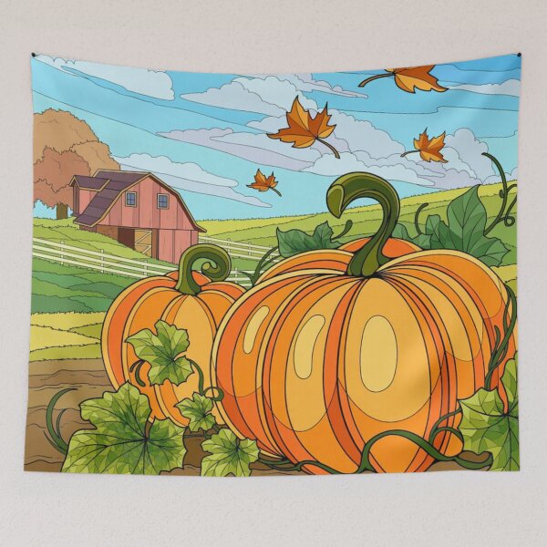 Item preview, Golden Pumpkins in the Autumn Breeze designed and sold by HSE1.