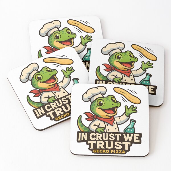 Item preview, In Crust We Trust – Gecko Pizza designed and sold by FunnySignalStudio.