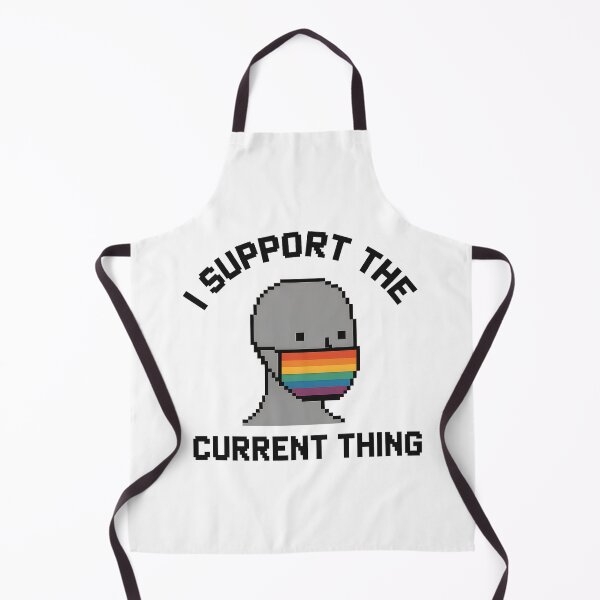 Item preview, I Support the Current Thing – Pixel Art NPC Meme with Mask designed and sold by LifmusGoDesigns.