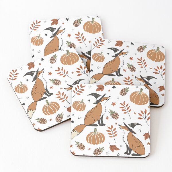 Item preview, Foxes in Witch Hats – Cozy Nordic Halloween designed and sold by Shuga-Design.