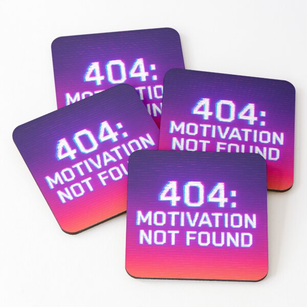 Item preview, 404: Motivation Not Found — Y2K Cyber Humor Glitch Design designed and sold by WhisperFrame.