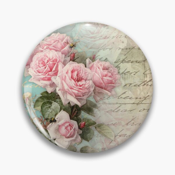 Item preview, Vintage Pink Roses Bouquet designed and sold by HasHs.