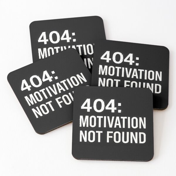 Item preview, 404: Motivation Not Found — Y2K Cyber Humor Glitch Design designed and sold by WhisperFrame.