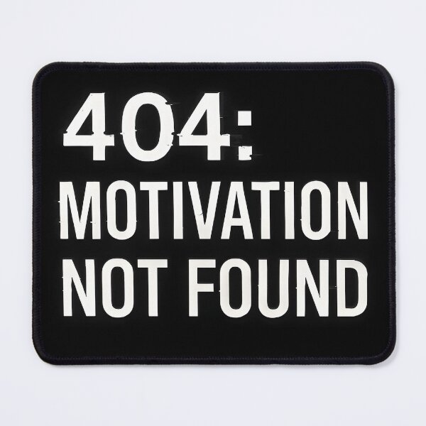 Item preview, 404: Motivation Not Found — Y2K Cyber Humor Glitch Design designed and sold by WhisperFrame.