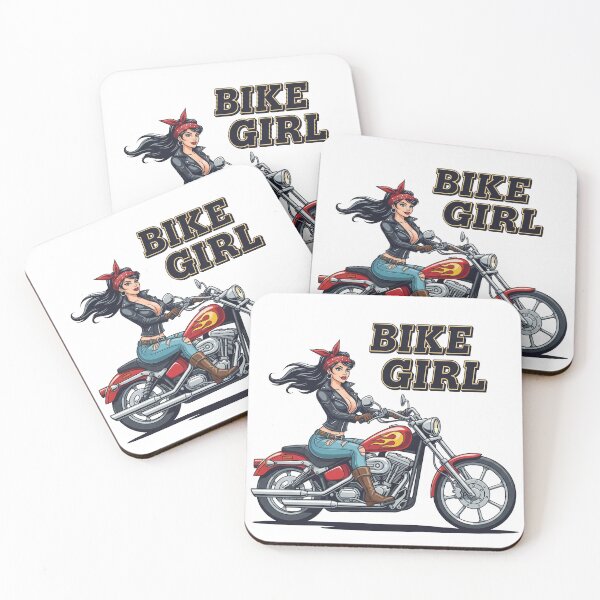 Item preview, Bike Girl: Retro Motorcycle Vibe designed and sold by Preat Landscape Vector.