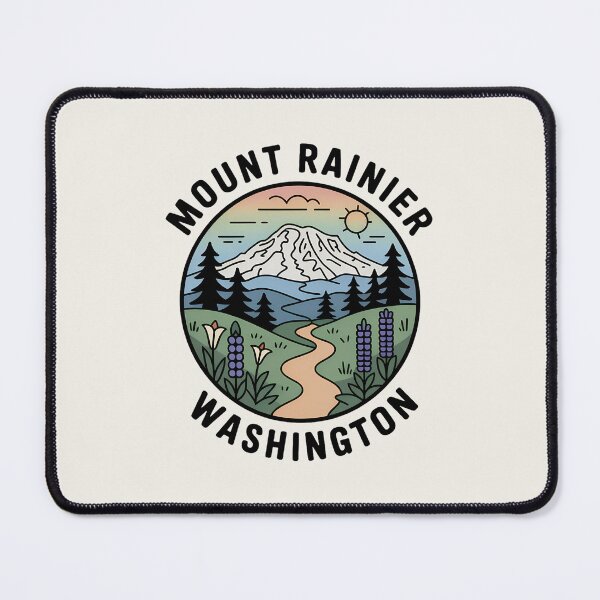 Item preview, Minimalist Mount Rainier Washington Line Art Sticker designed and sold by Horizon Tales.