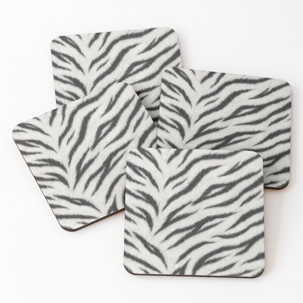 Item preview, White Tiger Fur Animal Skin - Pattern Of Tiger Stripes designed and sold by SassyArtistry.