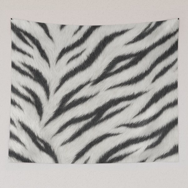 Item preview, White Tiger Fur Animal Skin - Pattern Of Tiger Stripes designed and sold by SassyArtistry.