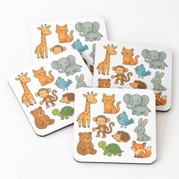 Item preview, Cute Cartoon Jungle & Forest Animals – Adorable Animal Art designed and sold by Nuvijo.