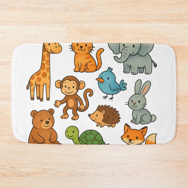 Item preview, Cute Cartoon Jungle & Forest Animals – Adorable Animal Art designed and sold by Nuvijo.
