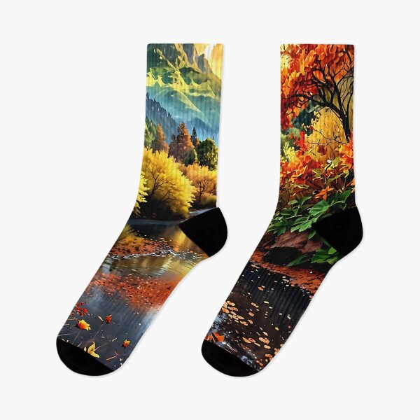 Item preview, Golden autumn by the river designed and sold by PixelParadies.