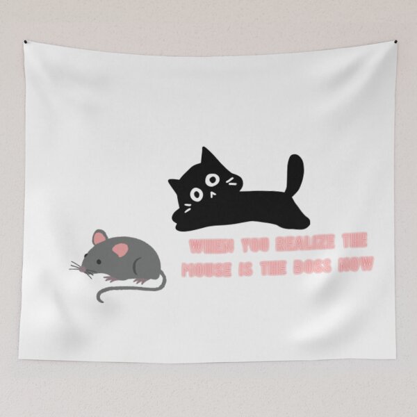 Item preview, Funny Cat and Mouse Quote – When You Realize the Mouse is the Boss Now designed and sold by FRACTARA.