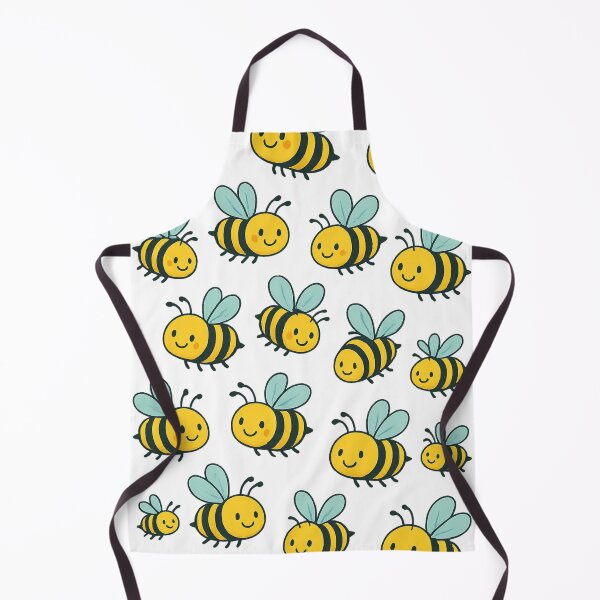 Item preview, Happy Cartoon Bees – Cute Kawaii Bee Pattern designed and sold by Nuvijo.