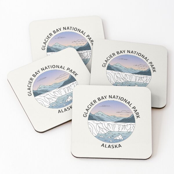 Item preview, Minimalist Glacier Bay National Park Alaska Sticker designed and sold by Horizon Tales.