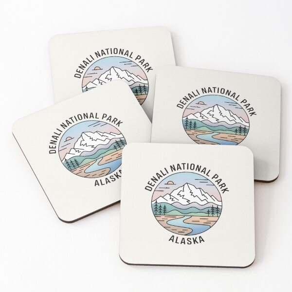 Item preview, Minimalist Denali National Park Alaska Sticker designed and sold by Horizon Tales.