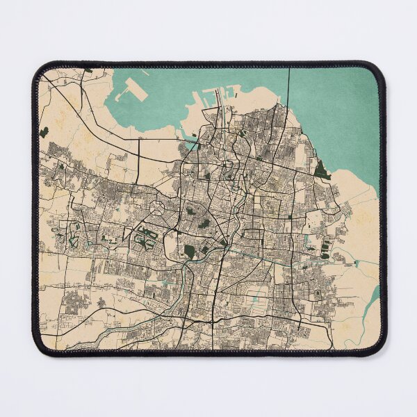Item preview, Surabaya City Map of East Java, Indonesia - Vintage designed and sold by deMAP.