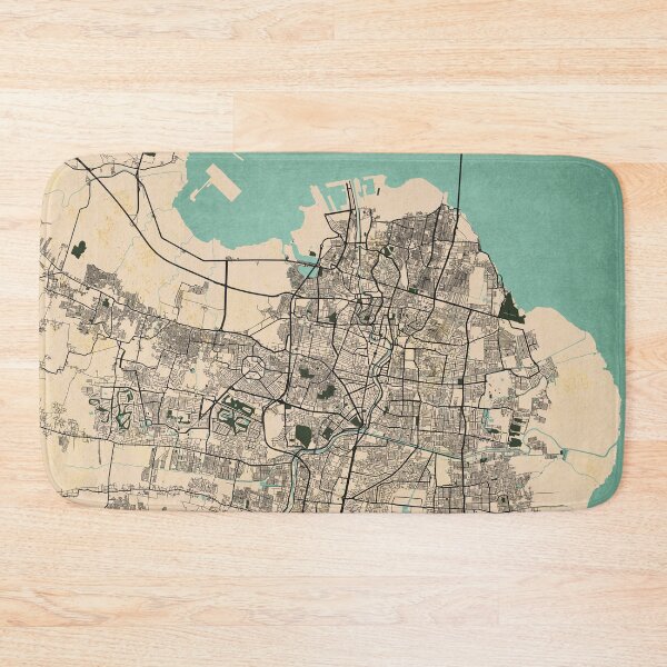 Item preview, Surabaya City Map of East Java, Indonesia - Vintage designed and sold by deMAP.