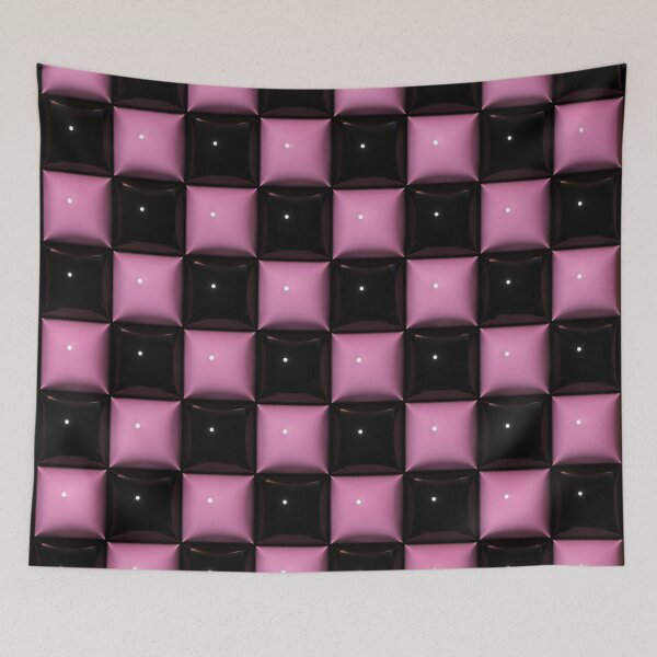 Item preview, Pink & Black Gloss Grid designed and sold by Kaleidoscope Print.