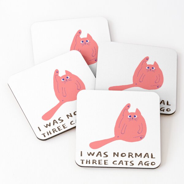 Item preview, I Was Normal Three Cats Ago Animal Cats designed and sold by ModernPaperCo.