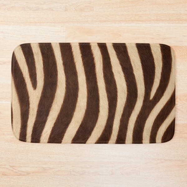 Item preview, Brown Zebra Leather Skin Pattern Stripes designed and sold by SassyArtistry.