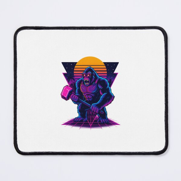 Item preview, Synthwave Gorilla Warrior designed and sold by ResinandRelics.