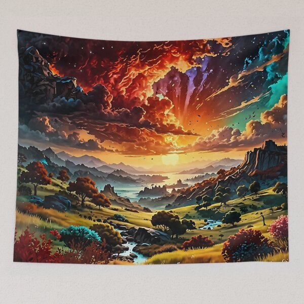 Item preview, Valley of the Blazing Sky designed and sold by PixelParadies.