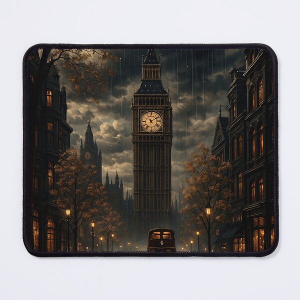 Item preview, Rainy London Street Scene designed and sold by Kaleidoscope Print.