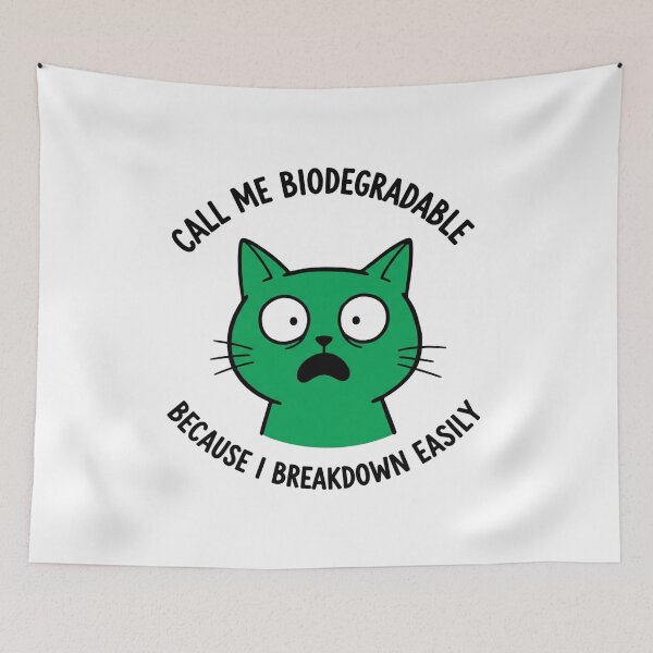 Item preview, Biodegradable, feeling a bit green, breakdown, Funnyfits70, retro, vintage, meme, funny, humor designed and sold by FunnyFits70.