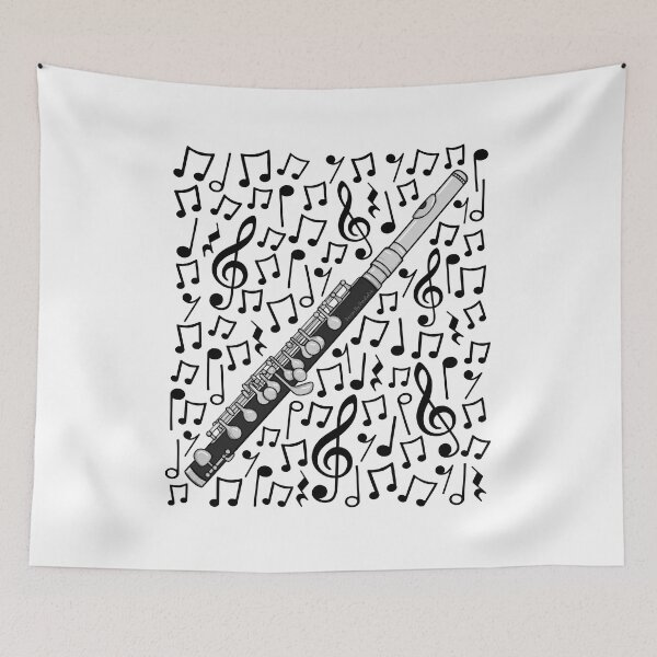 Item preview, Piccolo Musical Notes Music Teacher Piccoloist Woodwind Musician designed and sold by doodlerob.