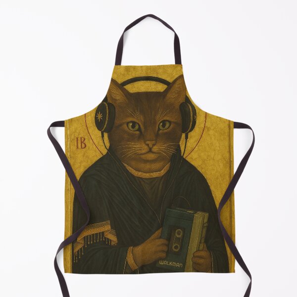Item preview, Holy image, cat with Walkman designed and sold by Mauswohn.