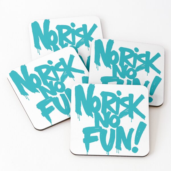 Item preview, No Risk No Fun – Bold Blue Graffiti Motivation designed and sold by andry01.
