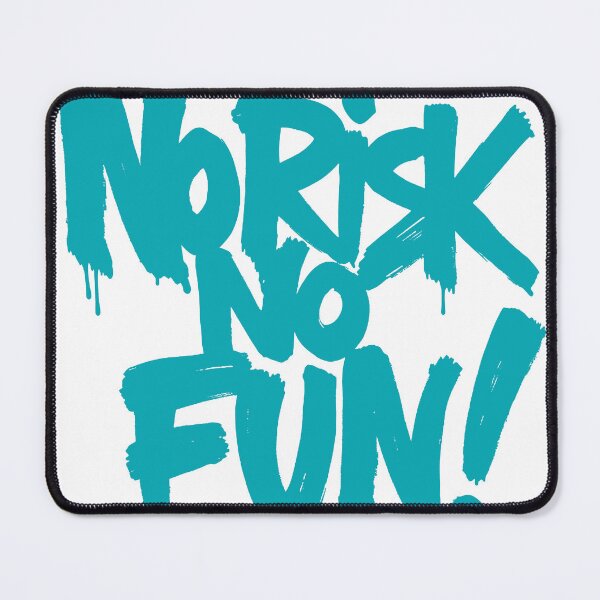 Item preview, No Risk No Fun – Bold Blue Graffiti Motivation designed and sold by andry01.