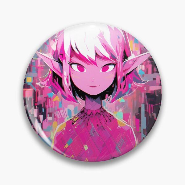 Item preview, Neon Pink Elf Anime Character designed and sold by bubblegoth.
