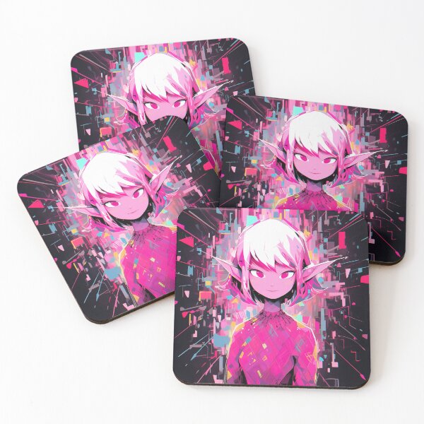 Item preview, Neon Pink Elf Anime Character designed and sold by bubblegoth.