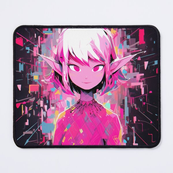 Item preview, Neon Pink Elf Anime Character designed and sold by bubblegoth.